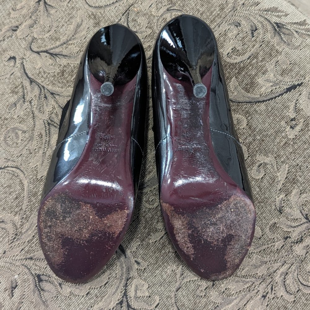 Prada Miu Miu Size 40 Fits Like 9/9.5 Patent Leat… - image 5